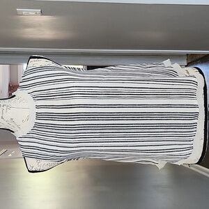 Who What Wear Black and White Stripe Tank Top